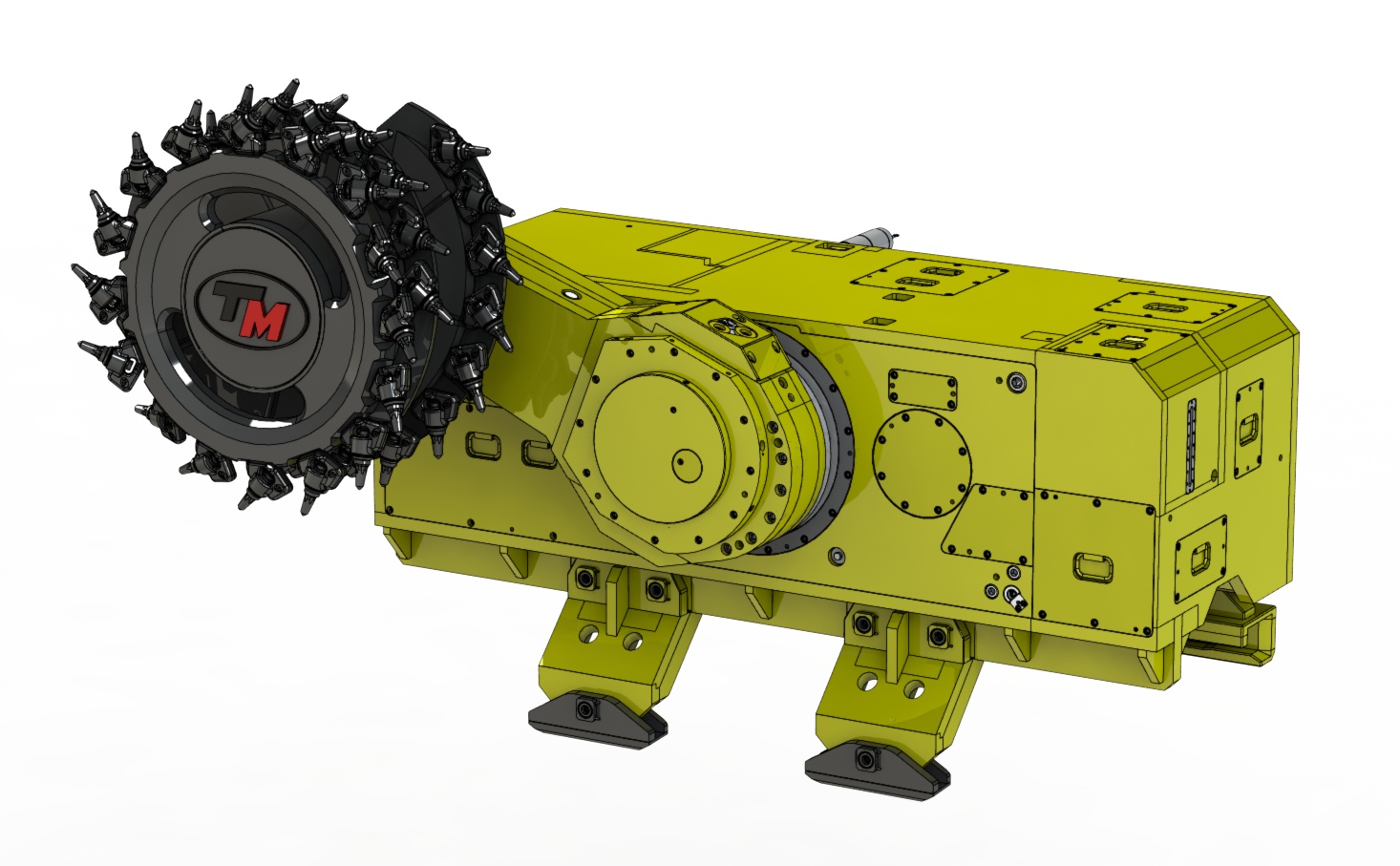 Při navrhování dobývacího kombajnu MB 300 Mono využili konstruktéři naplno předností 3D CAD systému SOLIWORKS. Obr.: T Machinery