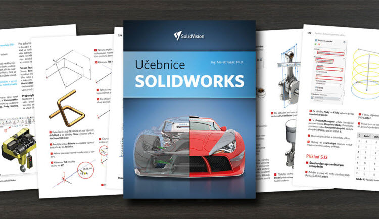 Nová učebnice SOLIDWORKS v celobarevném provedení a s didaktickým výkladem nahradí již neaktuální a vyprodané druhé revidované vydání z roku 2010