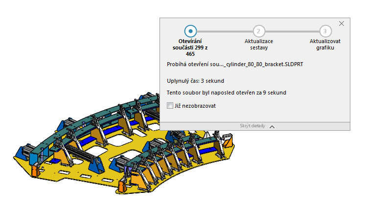 16-SolidWorks-prubeh-otevirani-sestavy-2018-novinky