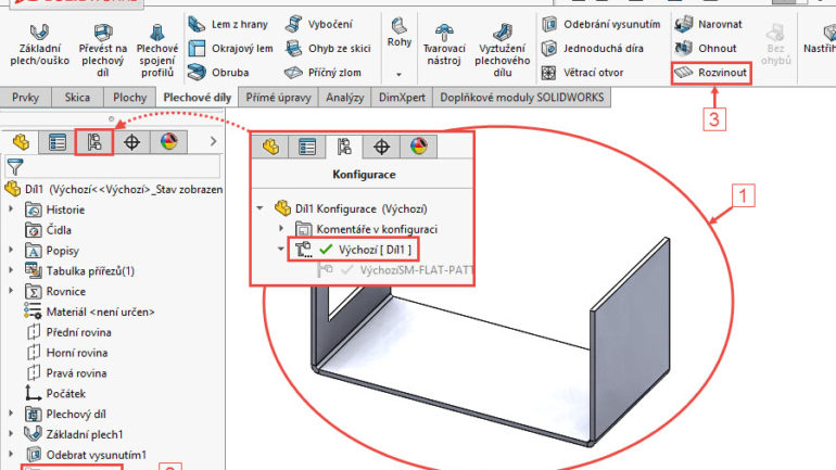 9-SolidWorks-plechove-dily-sheet-metal-konfigurace-vykres