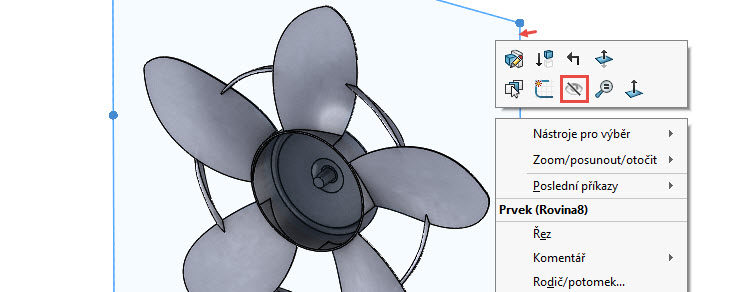 384-SolidWorks-postup-navod-modelani-vetrak-plechove-dily-lopatkove-kolo