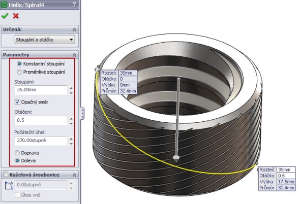 31-SolidWorks-nut-matice-návod-tutorial-postup