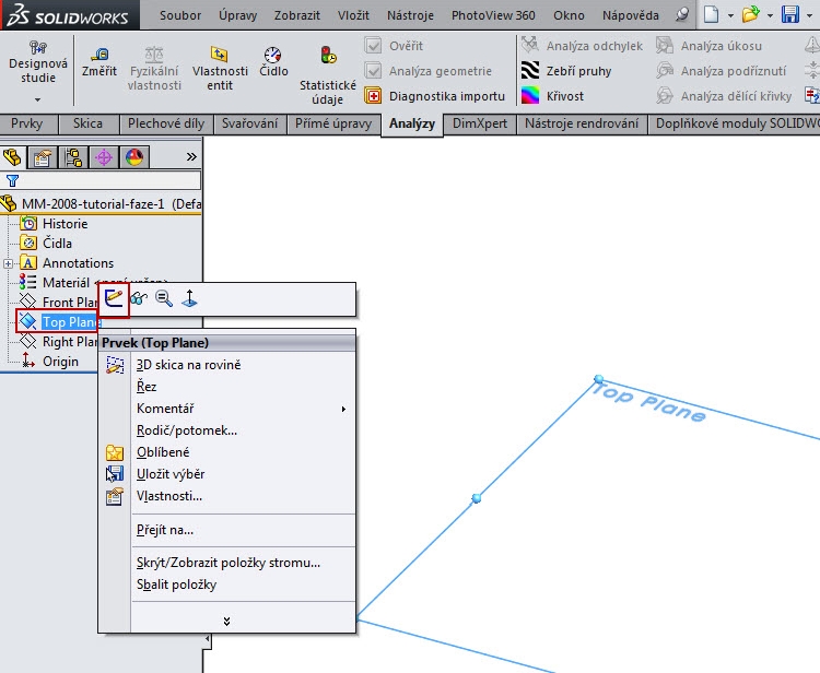 1-Model-Mania-SolidWorks-2009-postup-tutorial-navod
