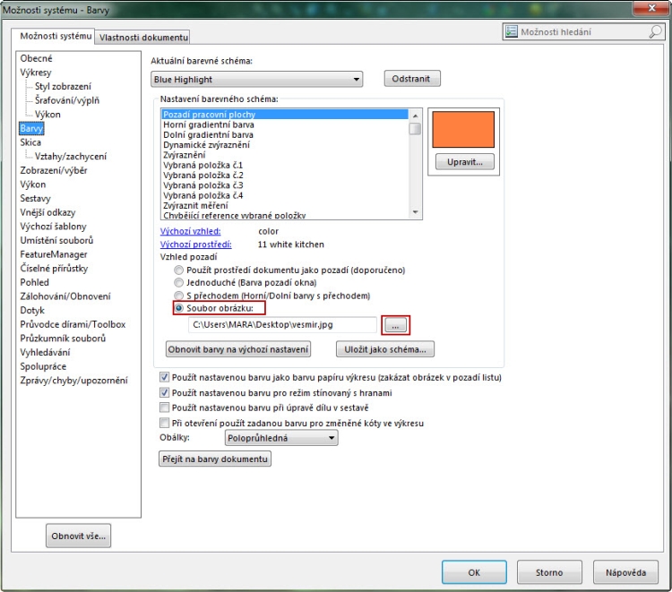 7-zmena-vzhledu-SolidWorks-jak-zmenit-vzhled-barvy