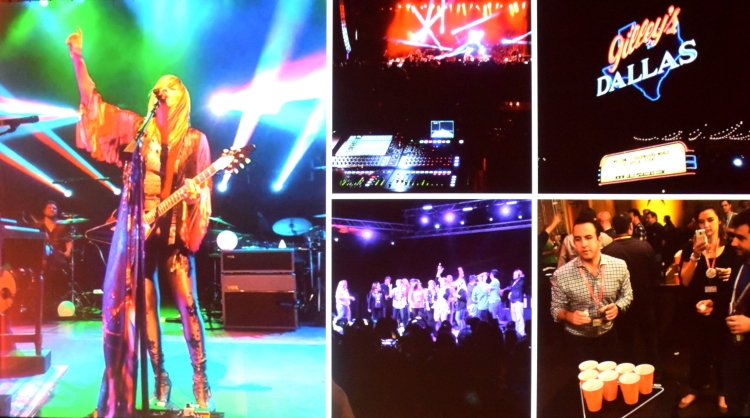 V úterý večer zpestřila uživatelské setkání zpěvačka Grace Potter v nedalekém baru Gillesy´s Dallas