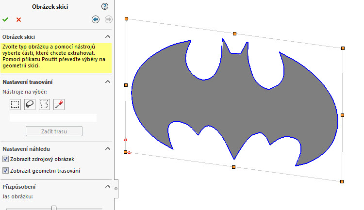 1-SolidWorks-Autotrace-postup-jak-prevest-obrazek-na-entity-skici