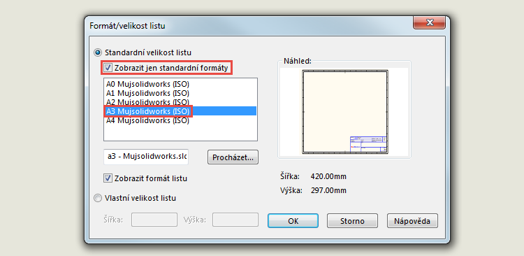 4-MujSolidWorks-retezove-kolo-postup-navod-tvorba-vykresu-SolidWorks
