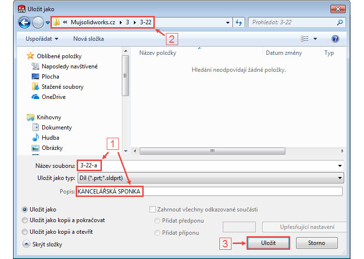 2-Mujsolidworks-ucebnice-SolidWorks-postup-reseni-cviceni-3.22-tutorial-navod