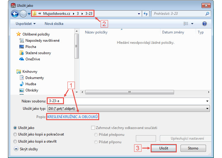 2-Mujsolidworks-ucebnice-SolidWorks-postup-reseni-cviceni-3.23-tutorial-navod