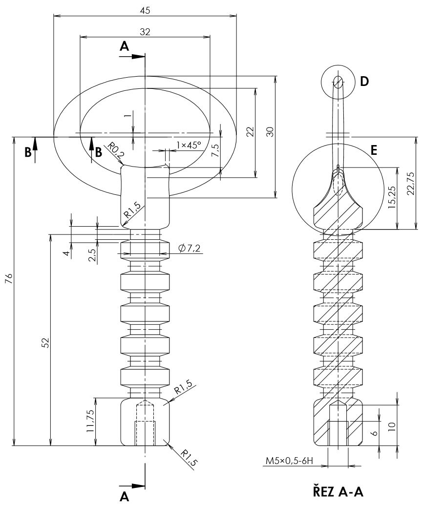 2-SolidWorks-vyvrtka-zadani-sroubeni-vykres