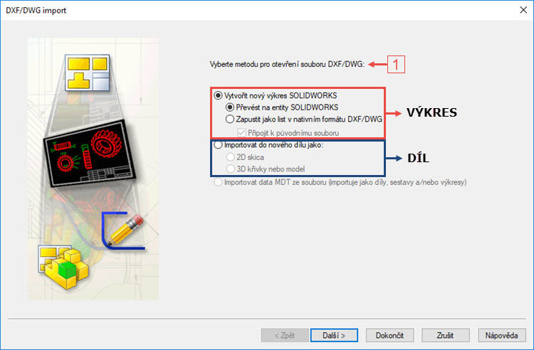 2-SolidWorks-import-DXF-AutoCAD-postup-navod