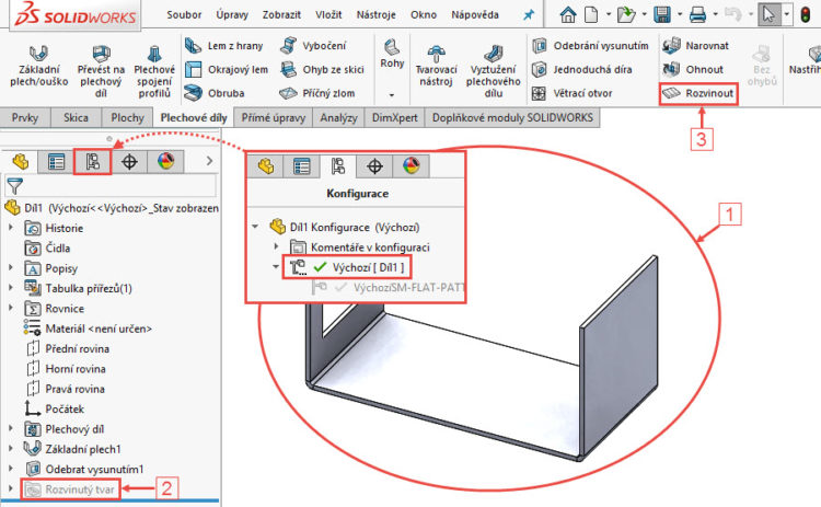 9-SolidWorks-plechove-dily-sheet-metal-konfigurace-vykres