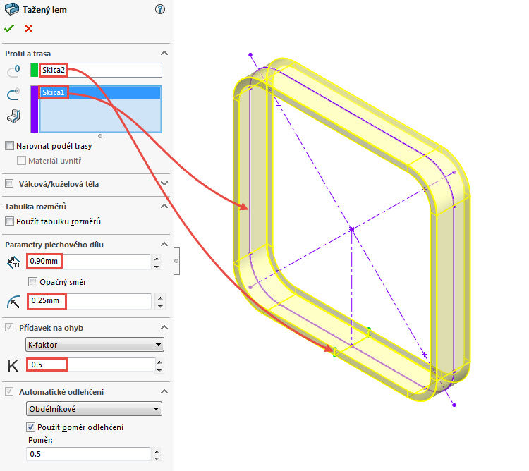 19-SolidWorks-postup-navod-modelani-vetrak-plechove-dily-skrin