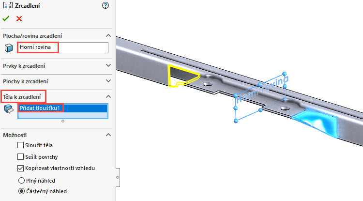 149-SolidWorks-postup-navod-modelani-vetrak-plechove-dily-vyztuha-skrine