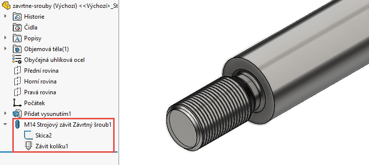 6-SOLIDWORKS-2022-zavrtne-srouby-postup-navod-novinky