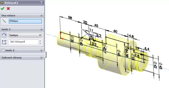 2-SolidWorks-hřídel-crank-předlohová-vstupní-náčrt