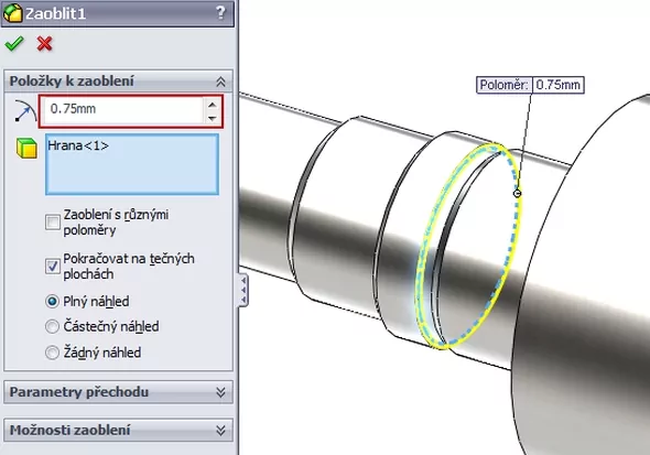 4-SolidWorks-hřídel-crank-předlohová-vstupní-náčrt