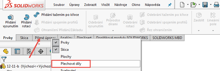 4-Mujsolidworks-SolidWorks-plechove-dil-plech-cviceni-postup-navod-tutorial