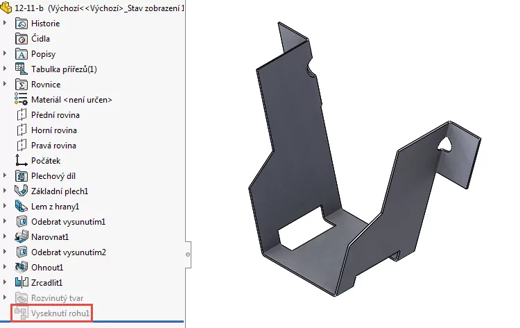 41-Mujsolidworks-SolidWorks-plechove-dil-plech-cviceni-postup-navod-tutorial