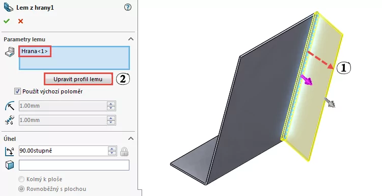 8-Mujsolidworks-SolidWorks-plechove-dil-plech-cviceni-postup-navod-tutorial