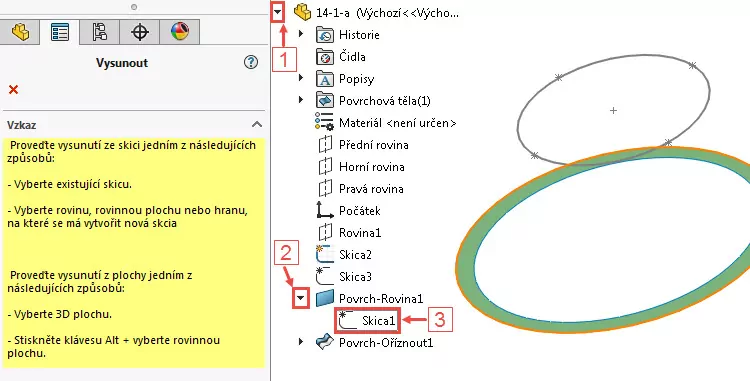 16-SolidWorks-prace-s-plochami-14-1-priklad-postup-reseni-modelovani-ploch-zaklady