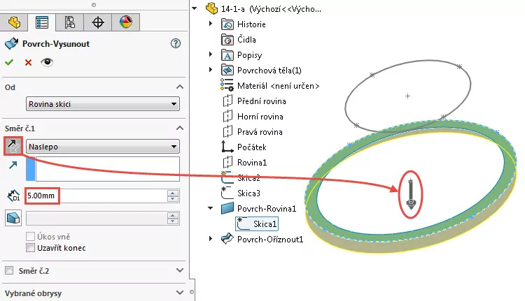17-SolidWorks-prace-s-plochami-14-1-priklad-postup-reseni-modelovani-ploch-zaklady