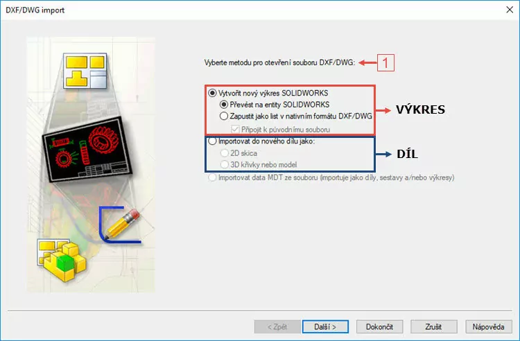2-SolidWorks-import-DXF-AutoCAD-postup-navod