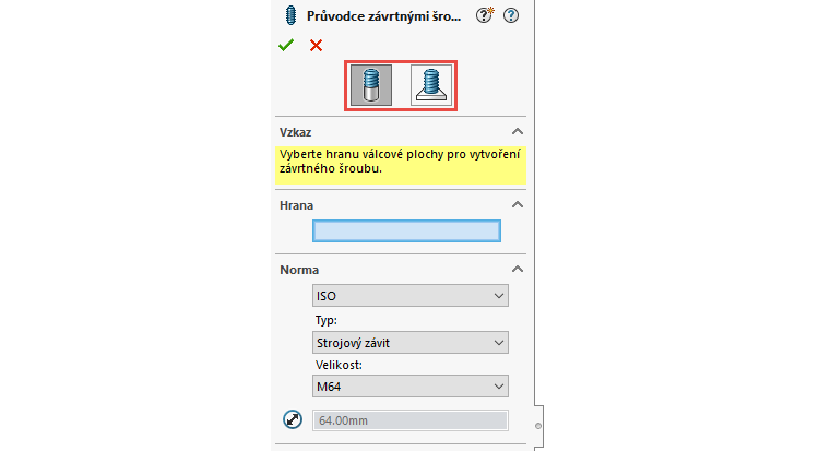 2-SOLIDWORKS-2022-zavrtne-srouby-postup-navod-novinky