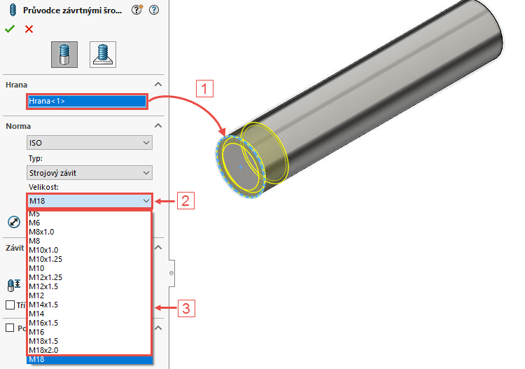 3-SOLIDWORKS-2022-zavrtne-srouby-postup-navod-novinky